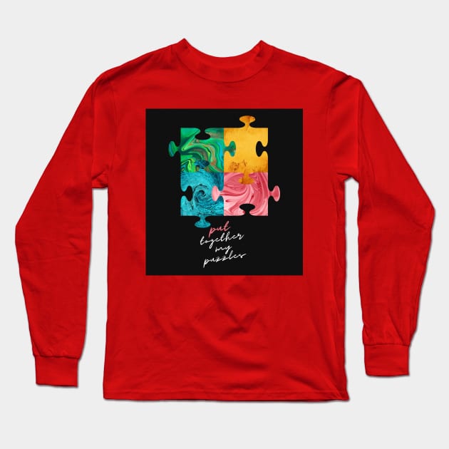 Put together my puzzle Long Sleeve T-Shirt by AgnesTemplates